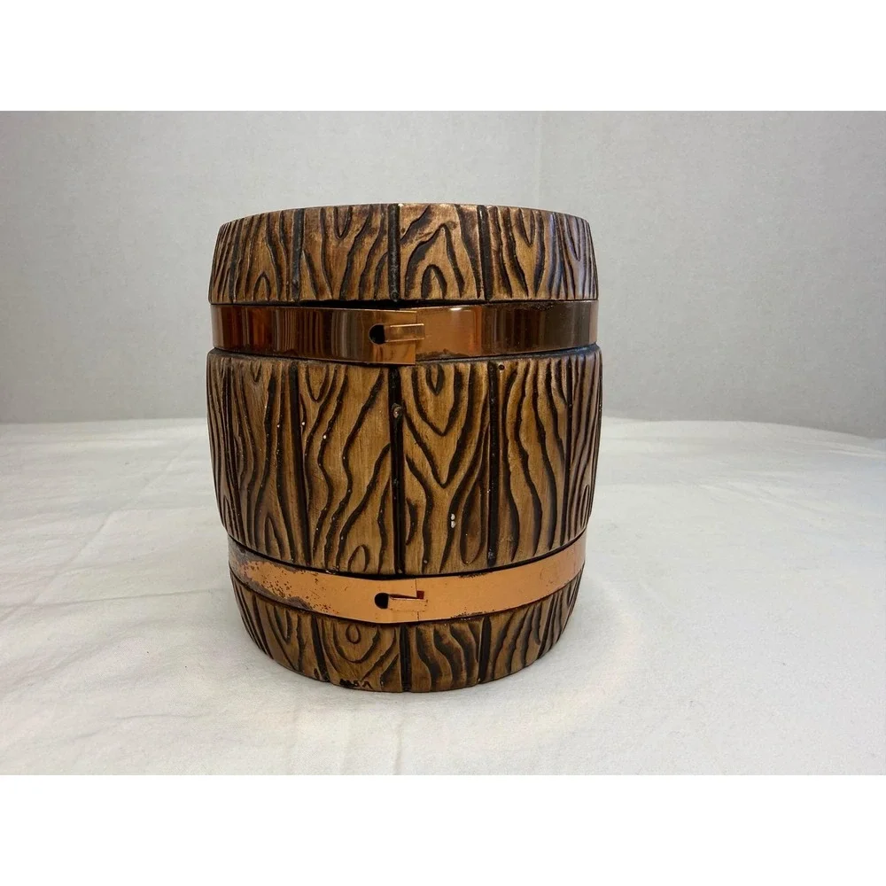 Set of 3 Vintage MCM Treasure Craft‎ Ceramic Canister Barrel Cookies Coffee Tea